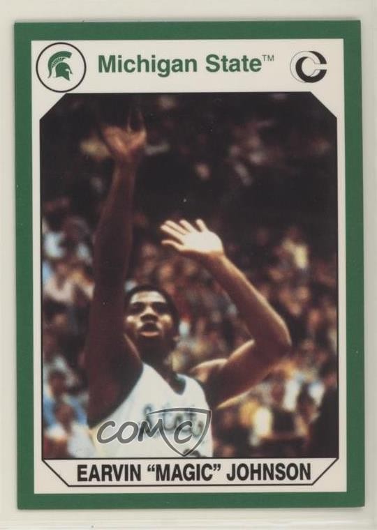 1990 Michigan State Spartans Promos Magic Johnson (Black Back) #4 HOF 09n3