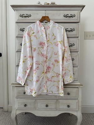 Kiko Floral Linen Button Shirt Tunic