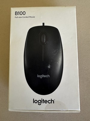 Logitech B100 (910-001439) Optical USB Mouse Factory Sealed 