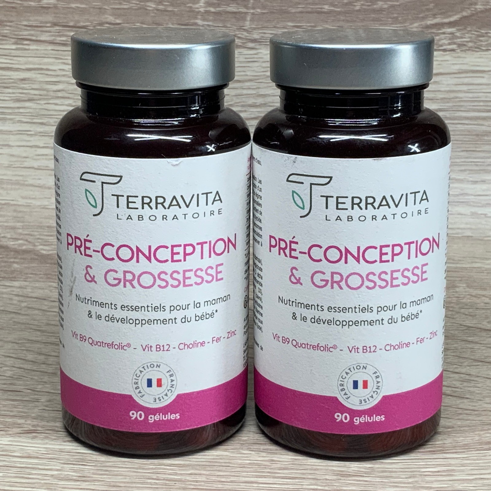 Pré-conception et grossesse Terravita fatigue et nausées solution 180 gélules