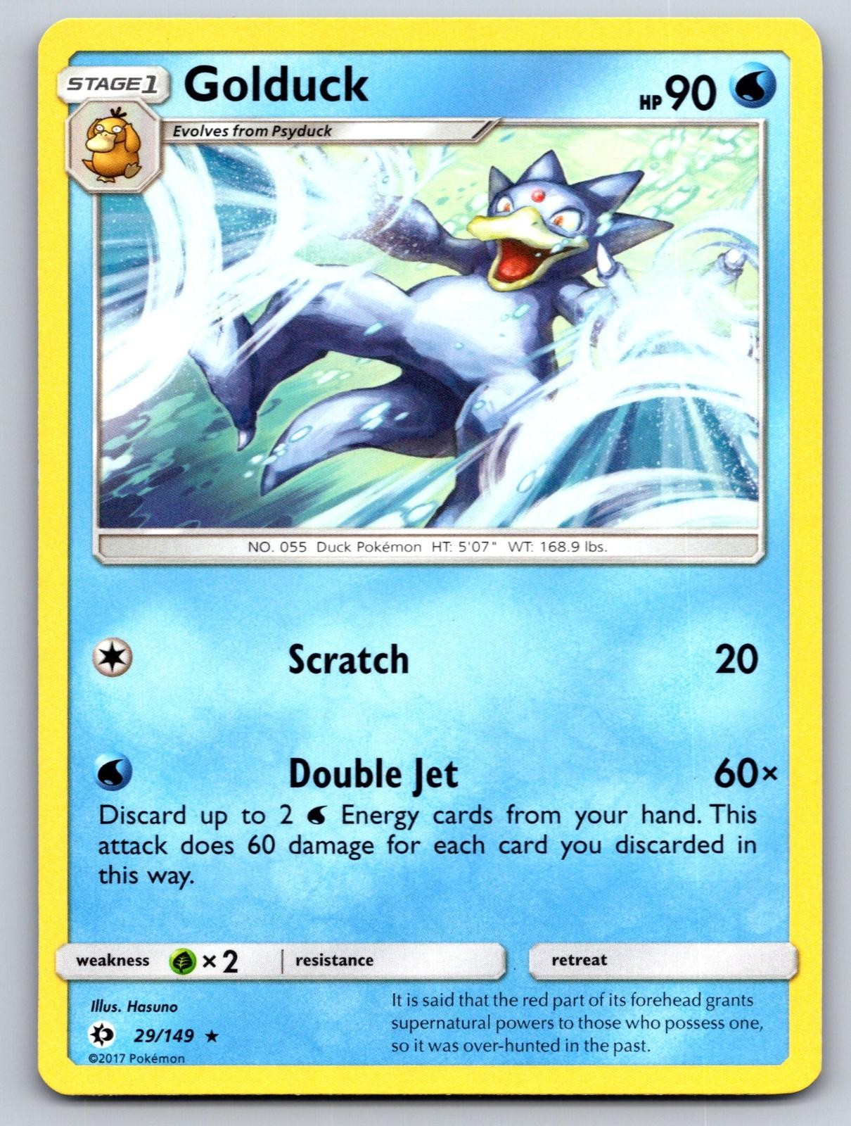 Golduck 29/149 Rare SM Base Set Pokemon Moderately Played