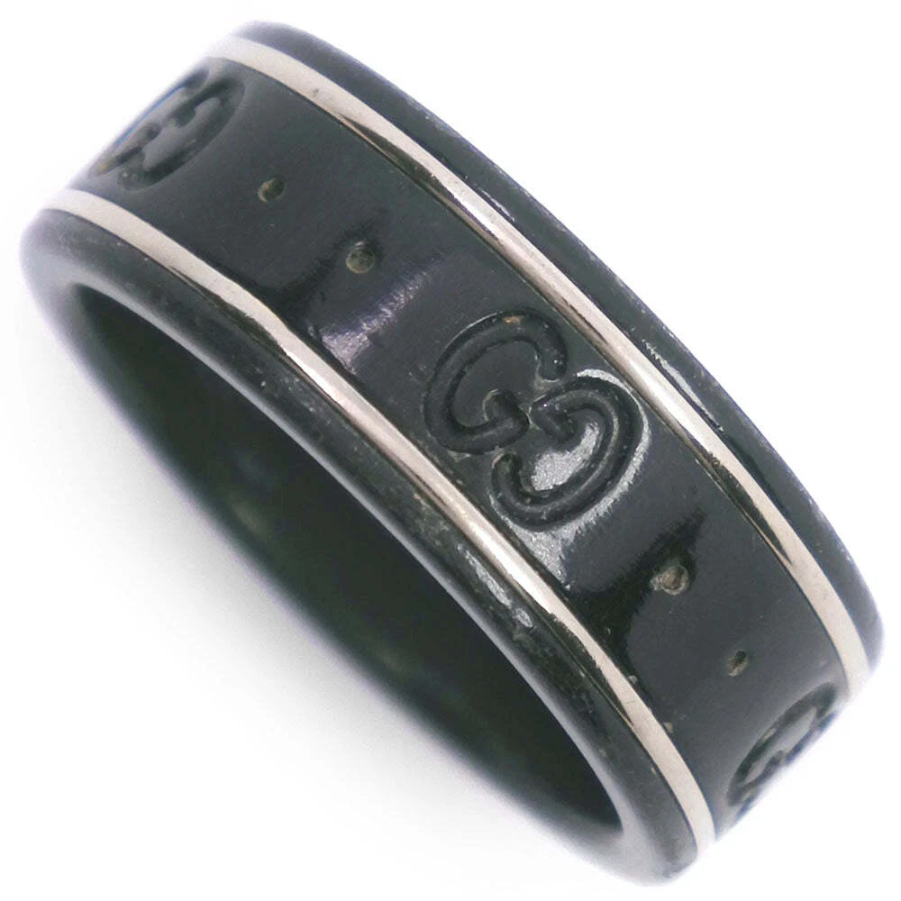 Bague Gucci Icône en Céramique Noire Bijoux Authentique