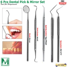 Professional Dental Examination Kit - 5 Piece Stainless Steel Tools