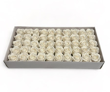 Soap Roses for Creating Bouquets 50PCS White