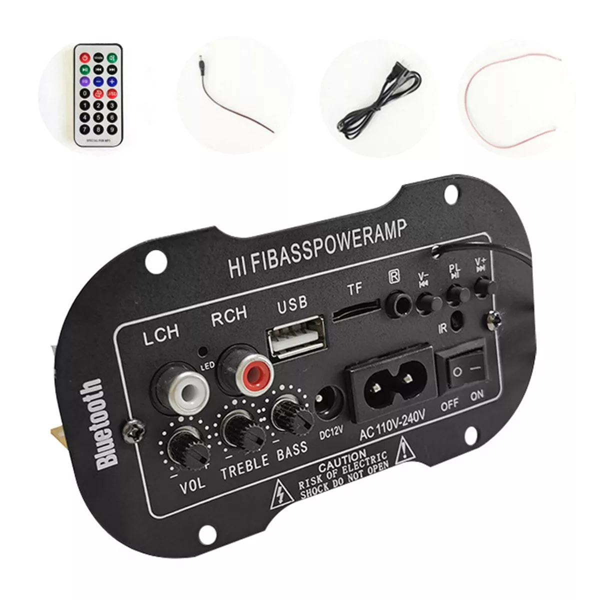 Car 220V 50W HiFi Bass Audio Amplifier MP3 FM Transmitter |