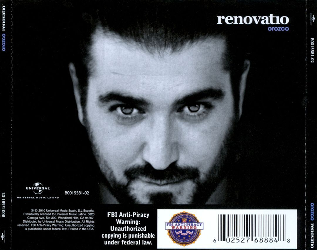 ANTONIO OROZCO RENOVATIO NEW CD
