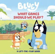 Bluey: What Games Should We Play: A Lift-the-Flap Book - Board book - GOOD