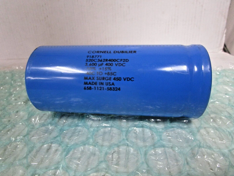 CONDENSADOR CORNELL DUBILIER 918771ECL0 520C362R400CF2D 3600 uF 400VDC -10% +15% Foto 3 de 4