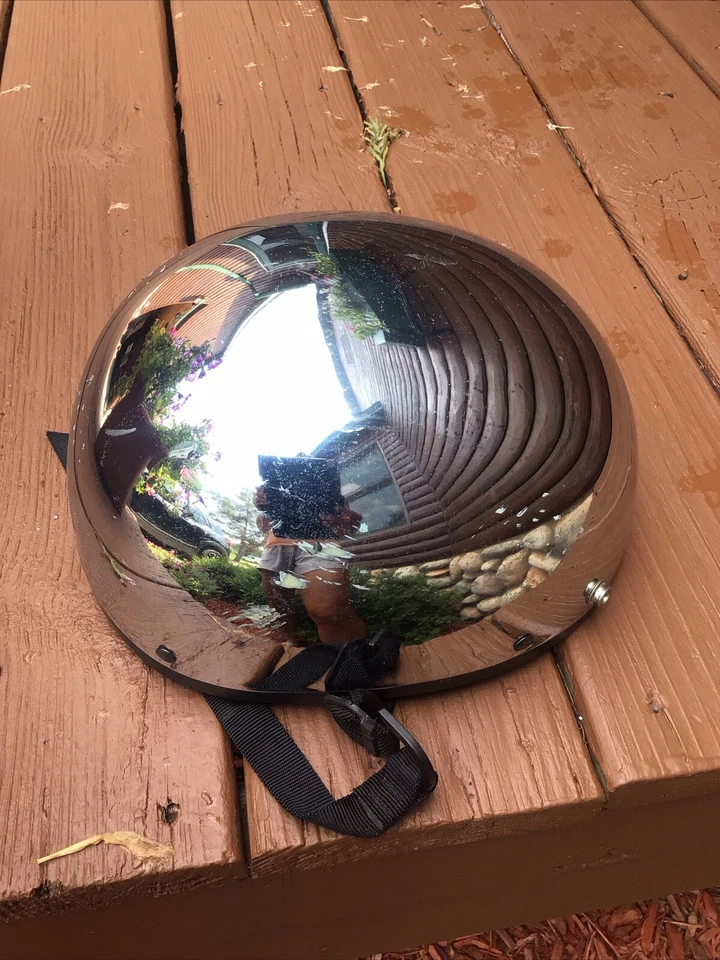 Daytona Half DOT Motorcycle Helmet Silver -Small - Image 4 of 4