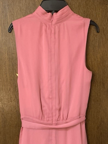 CeCe New Womens $139 Chiffon 2Pc Belted Shift Ruffle Midi Dress 4 Small Pink NWT - Picture 16 of 23