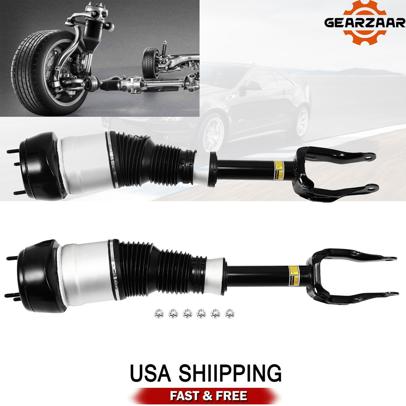Front Pair Airmatic Suspension Air Struts for 20132016 Mercedes GL450