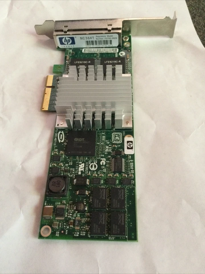 HP NC364T HSTN-BN26 Gigabit Quad Port Ethernet PCI-E Server Adapter High Profile - Image 2 of 3