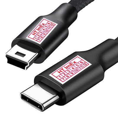 Mini USB Kabel Adapterkabel Typ C Stecker zu USB Mini B Stecker 5 polig 1m Nylon
