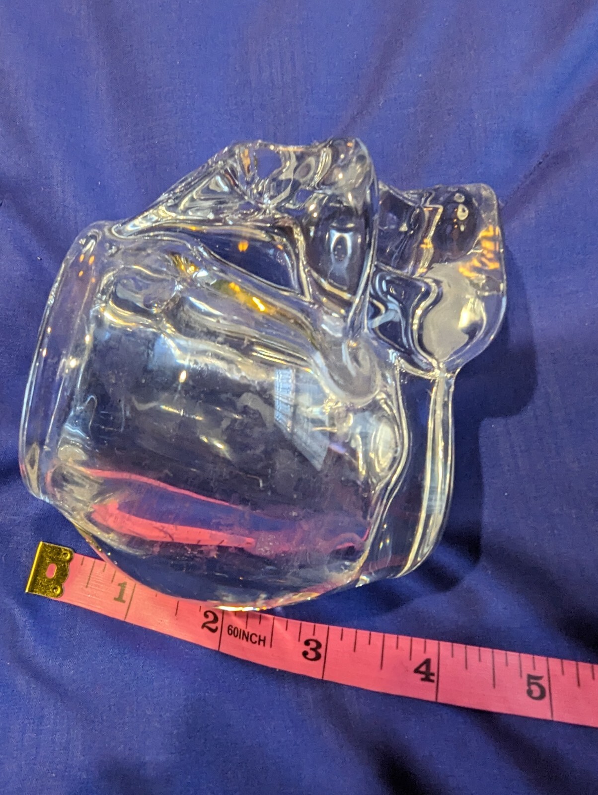 HD &ldquo;Crystal Skull&rdquo; Votive Candle Holder Heavy Glass 4x5 Inches 