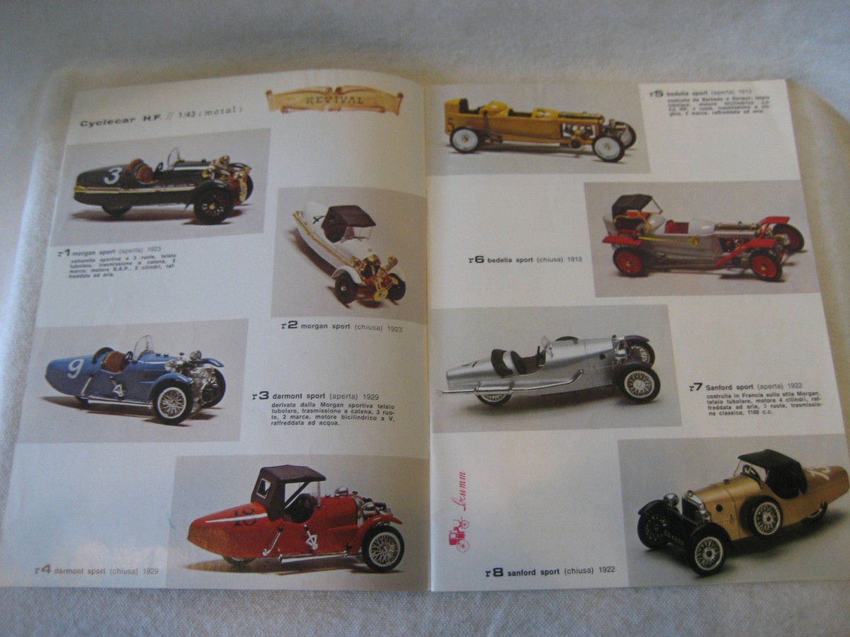 vintage BRUMM toy car catalogs retailer book ITALY 1981 Fiat Benz  