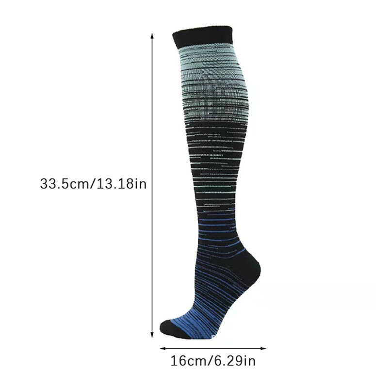 Compression Socks Hiking Sports Socks Men Women Colorful Pattern Knee