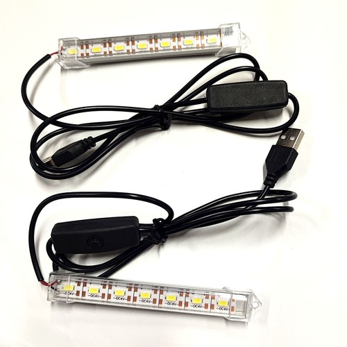 2X Portable USB LED Hard Strip Bar Light Tube Under Cabinet Lamp W/On/Off Switch - Picture 6 of 13