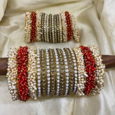 Bridal Wedding Bangle Set bridesmaid Indian Bangle Set With Kundan Women Gift