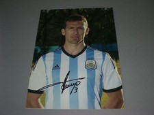 Hugo Campagnaro  Argentina soccer signed autograph Autogramm 8x11 Foto in person