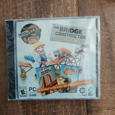 THE BRIDGE CONSTRUCTOR PHYSICS BUNDLE VOL.1 WINDOWS 10/8/7 PC CD-ROM GAME    