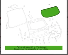 2014-2019 Toyota Highlander Rear Back Glass Weatherstrip 67882-0E030 New OEM