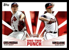 * GREG MADDUX + TOM GLAVINE * 2023 TOPPS ONE TWO PUNCH DUAL INSERT