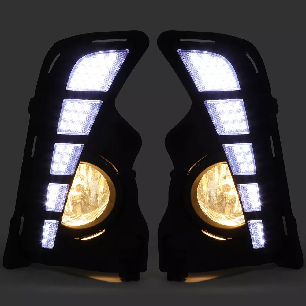 For Toyota Highlander 2017-2019 LED DRL Daytime Running Light Fog Lamp Wires Kit