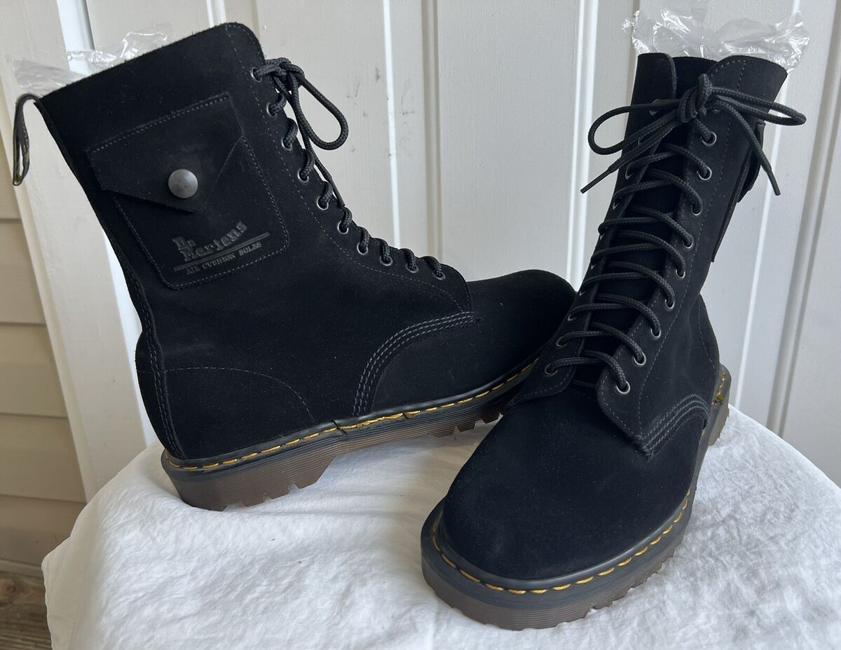 MENS DR MARTENS UK SZ 13 BLACK SUEDE ENGLISH MADE 10 HOLE MENS DR MARTENS UK SZ 13 BLACK SUEDE ENGLISH MADE 10 HOLE