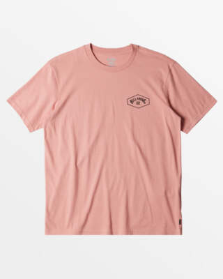 Billabong Men's S/S T-Shirt EXIT ARCH - Pink Haze - Large - NWT - LAST ONE LEFT