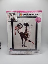 Design Works 10x14 Counted Cross Stitch Picture Kit Cat with Rose 2462 New