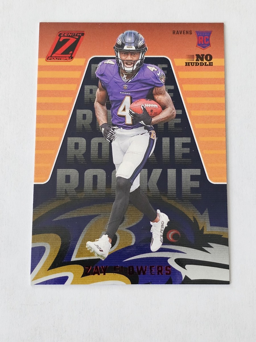 2023 Panini Zenith Zay Flowers RC #200 No Huddle Red Parallel