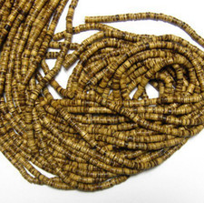 5 Strands of 22" Natural Column Coconut Heishi Beads 5mm Jewelry Making