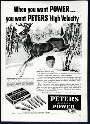 1956 HUNTING BUCK Walter Spencer Old Town ME Peters Ammo Du Pont Bridgeport CT