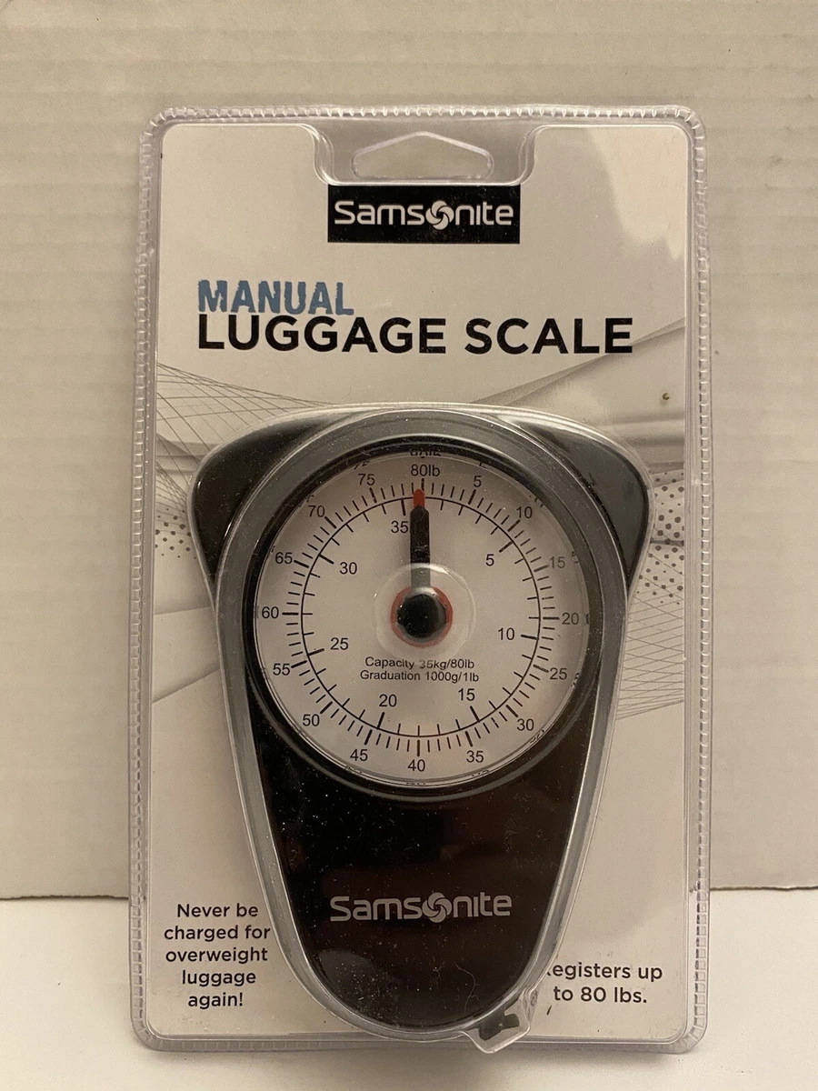 Samsonite Manual Luggage Scale - Black Up To 80lbs NEW!