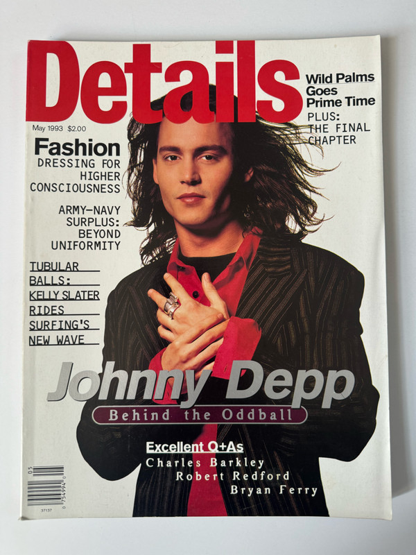DETAILS MAGAZINE - JOHNNY DEPP on cover May 1993 RARE NO LABEL