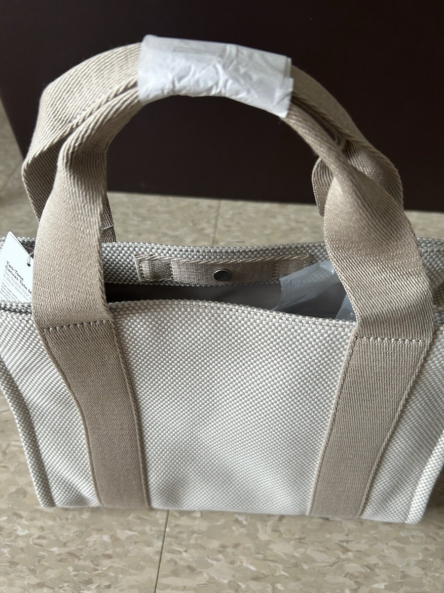 NWT Lululemon Two Tone Canvas Tote Bag Purse Mini 4.5L MOJAVE TAN LIGHT  IVORY | eBay