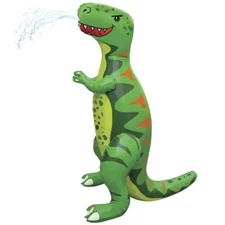 72" Tall Fun Summer Outdoor Children's Inflatable T Rex Water Sprinkler