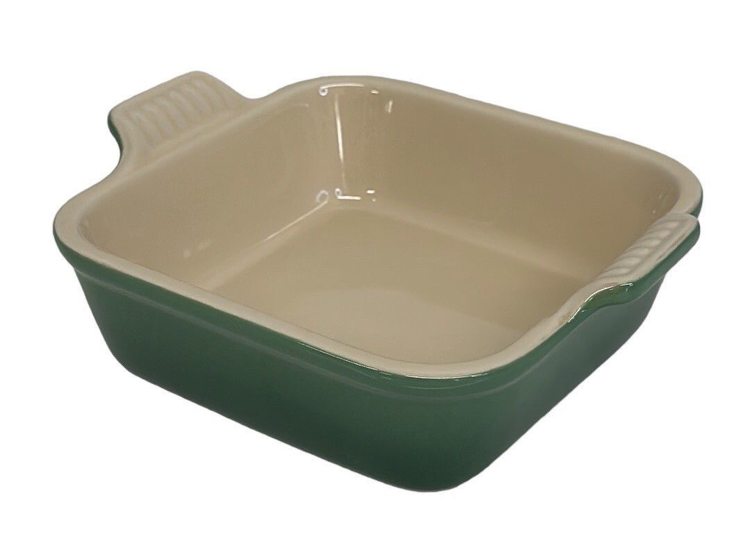 NWT Le Creuset Fennel Green Stoneware 5" x 5" Square Baking Dish 1.5