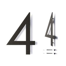 18" Modern Floating House Address Numbers Extra Large Metal Rustproof Number 4