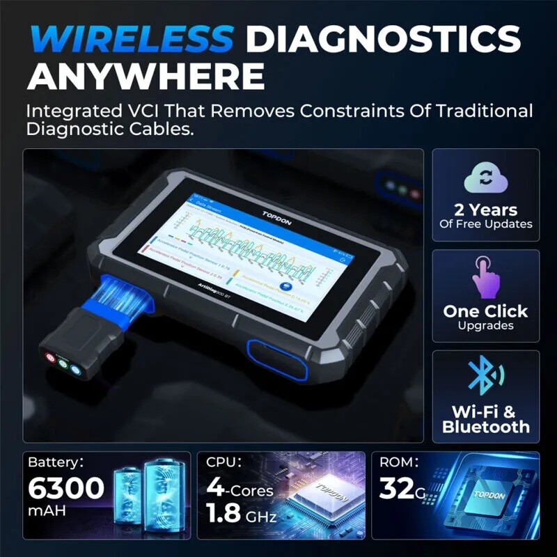 TOPDON AD900BT Key Coding All System Key Programmering Diagnostic Tool 28+ Reset