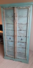 Armoire indienne bleue/vert avec veilles portes bois massifs très tendance