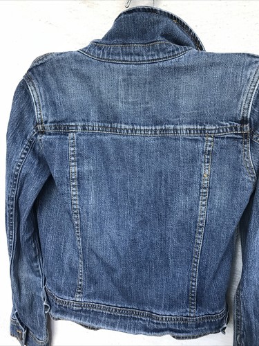 Cherokee Denim Jacket Biker Style Size Youth 10-12 Good Condition - Picture 9 of 12
