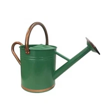 Gardener Select Metal Watering Can, Green w/ Copper - 3.5L (0.92 gallons)