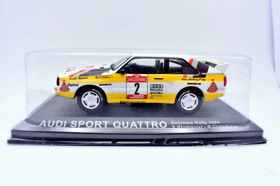 Modellino auto rally scala 1:43 Audi Sport Quattro diecast modellismo statico - Immagine 3 di 4