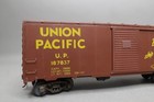 O SCALE WOOD / BRASS ASSEMBLED UP UNION PACIFIC BOXCAR 187837 NO BOX AS-IS LOOSE — photo 2