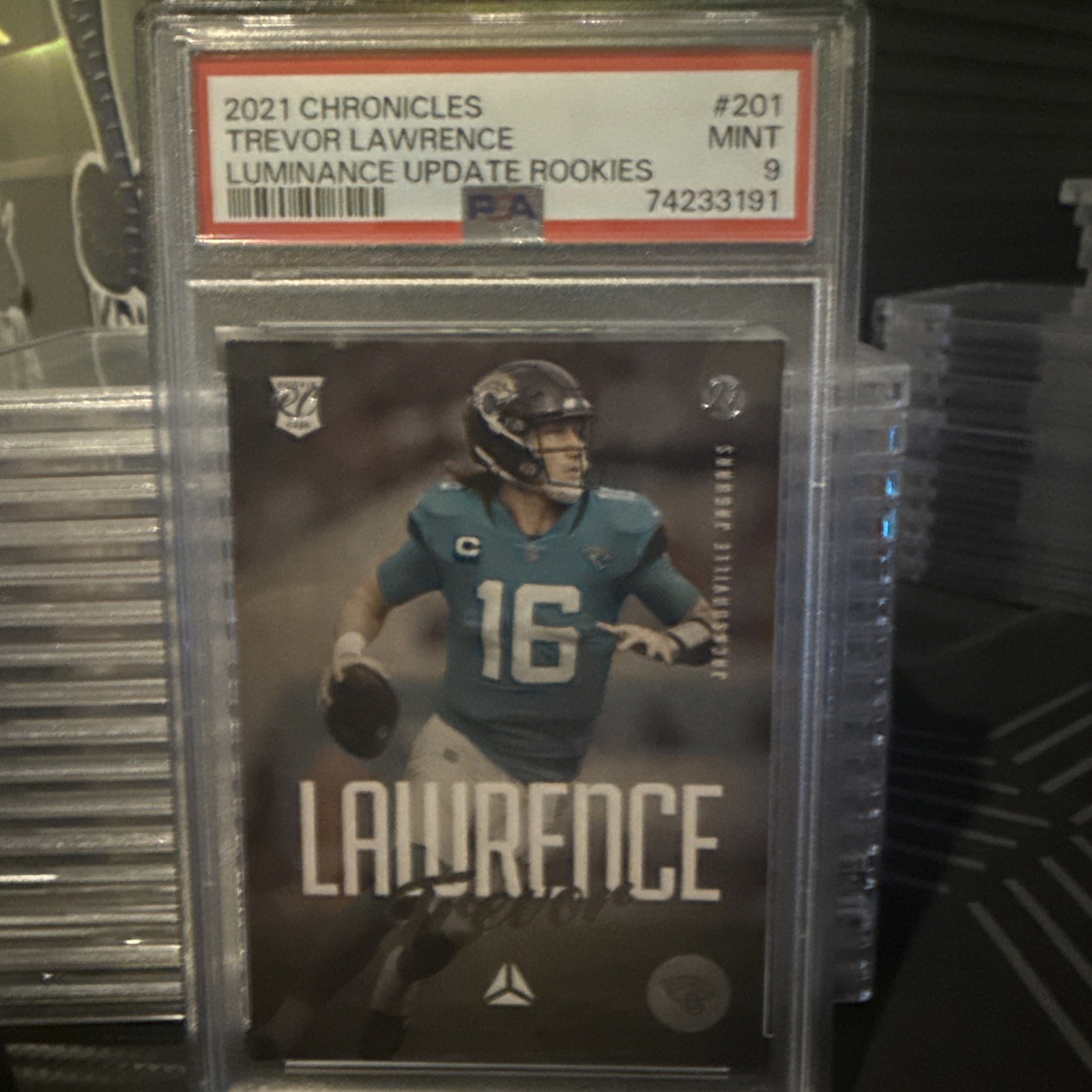 2021 Panini Chronicles #201 Trevor Lawrence Luminance Update Rookies PSA 9