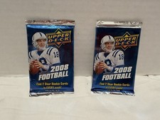 2008 Upper Deck NFL Football Cards 2 Packs Of 8 Sealed