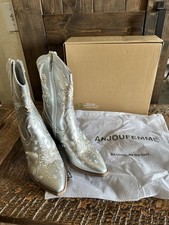 Anjoufemme Size 7.5 Cowgirl Western Boots Brand New In Box