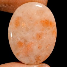 100 Natural Sunstone Oval Shape Cabochon Loose Gemstone 25 Ct 26X20X5mm UG-2638