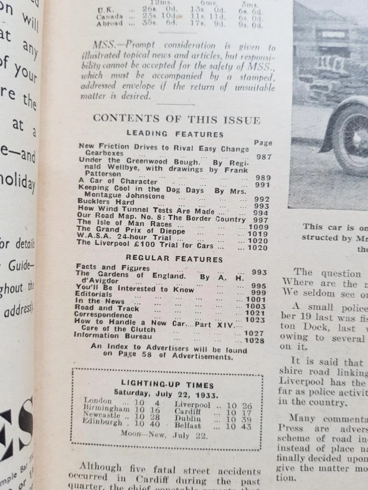 THE MOTOR MAGAZINE 18 JUL 1933?1647 ISLE OF MAN RACES ILLUSTRATED REPORT - Image 4 of 4